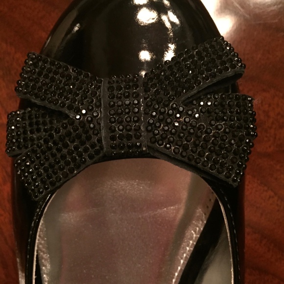 Nina Girls Black Patent Ballet Flat Dress Shoe 5 - Picture 4 of 6